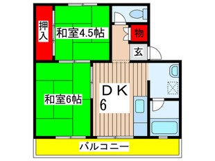 ビレッジハウス検見川9号棟の物件間取画像